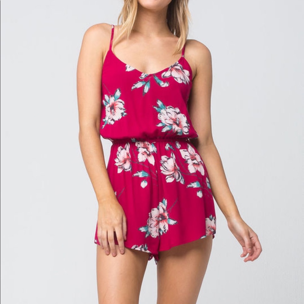 NWT BILLABONG Sunday morning floral romper large
